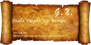 Gyöngyösi Ninon névjegykártya
